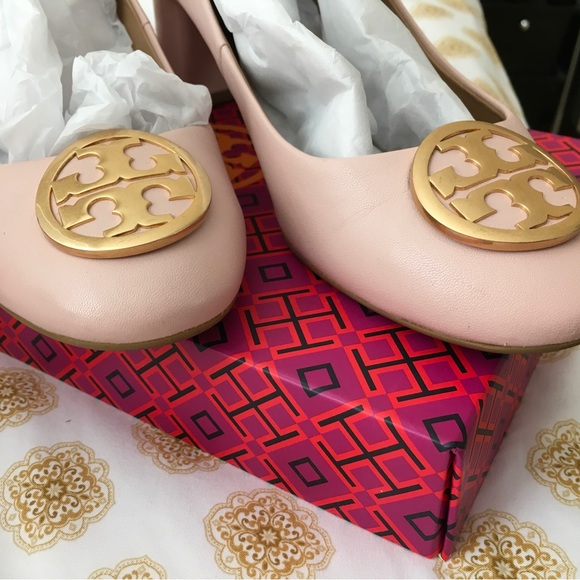 Tory Burch Pink Block Heels - Picture 1 of 9